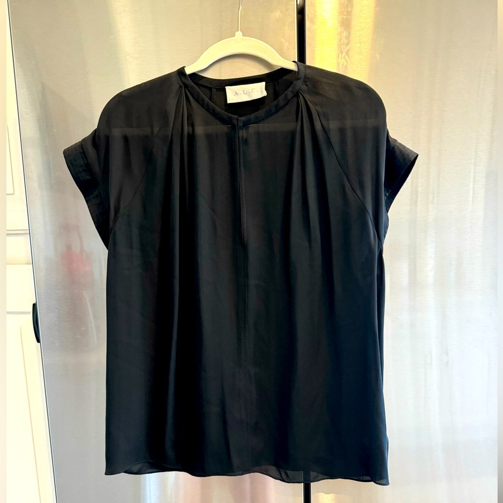 A.L.C Silk Short Sleeve Top